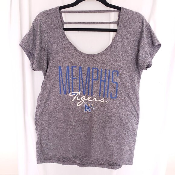 Rivalry Threads 91 Woman Grey Scoop Neck Memphis Tigers Top Size S - Picture 1 of 12